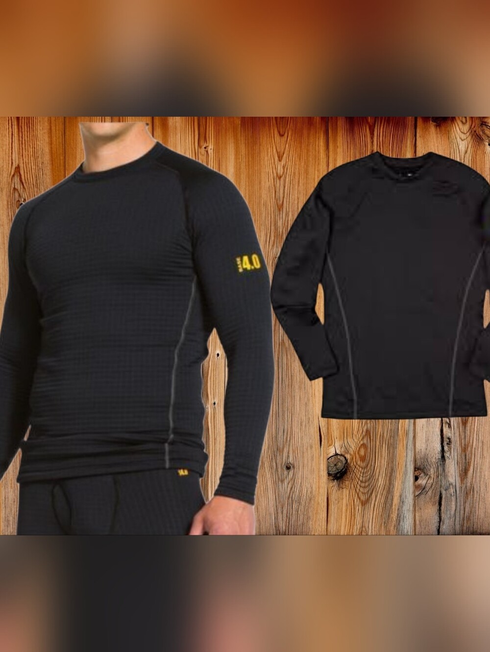 Under Armour Men's Black Long Sleeve Swim Rash Guard with Yellow 4.0 Accent